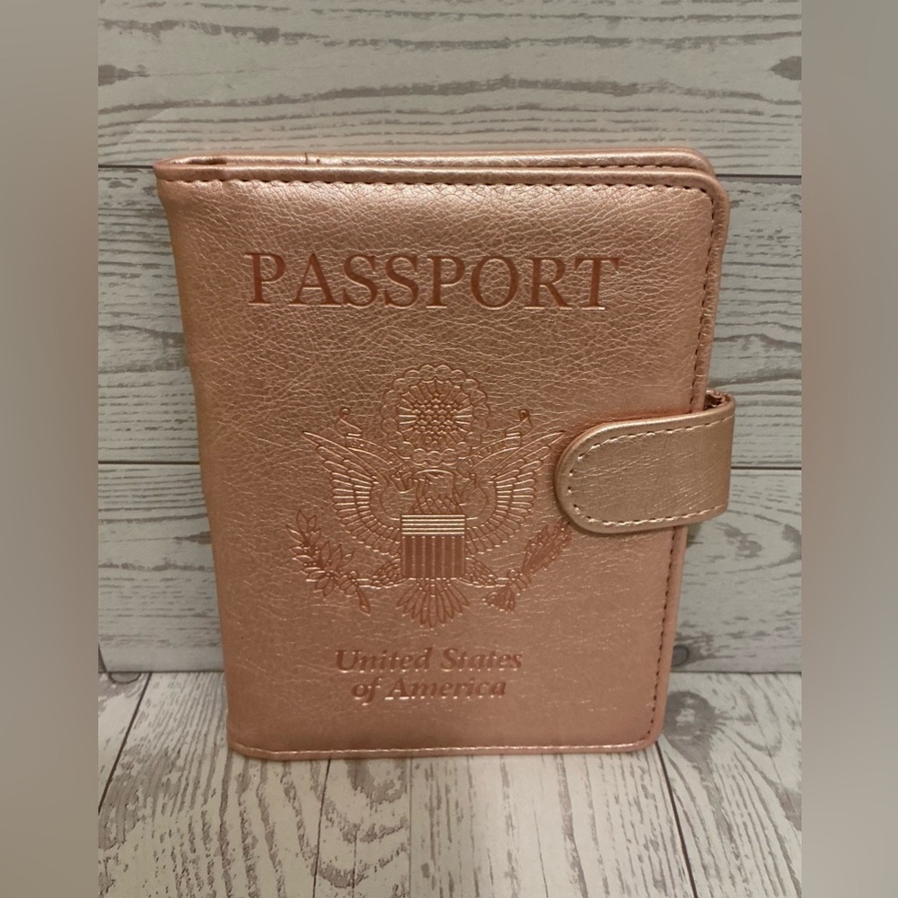 Rose Gold Passport Wallet
